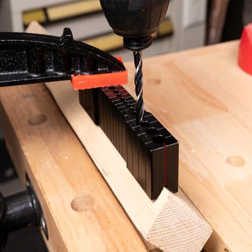Dasqua Drill Guide – Portable Drill Bit Guide for Straight Holes, SAE Standard Hole Sizes 1/8" to 3/8", CNC Machined, Heat-Treated & Laser-Etched for Precision & Durability