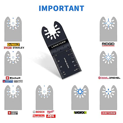 LONGTERM 100-Piece Long-Tooth Oscillating Wood Blades, Quick-Release OIS, for Hardwood/Softwood/MDF/Plywood - style: 100PCS