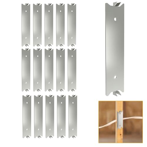 Nail Plates for Wood Studs, 1.5 x 6 Inch Sharp Pointed Prongs, Cable Wire Protector Plate, Anti-Nail Protection Plate Shield, Protecting Plumbing and Wiring, Iron Galvanized (6in-30pcs) - color: 6in-30pcs