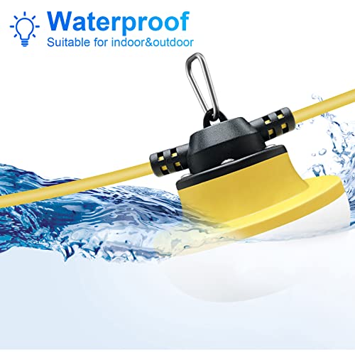 New Upgrade 50FT Construction String Lights LED Industrial Grade 3Prong - size: New 50FT 3 Prong (Yellow)