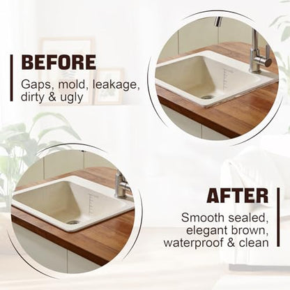 Brown Caulk, Indoor Outdoor, Waterproof, Weather Resistant
