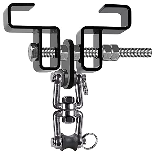 SELEWARE Boxing Punching Bag Hanger, Heavy Bag Bracket - color: I Beam Clamp with Open Swivel
