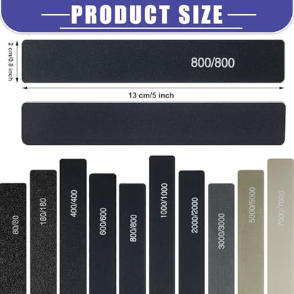 70 Pcs Sanding Sticks Plastic Model, Square, 80-7000 Grit - style: Square