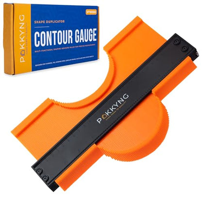 Contour Gauge Tool With Lock (10 Inches) - Contour Ruler Marking Tool - Super Gauge Shape and Outline Tool - Profile Gauge - Corner Measuring Tool for Odd Shapes - Woodworking Gifts for Men