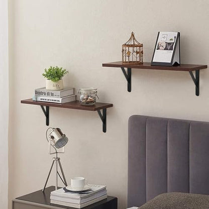 4 Pack L5 x H 3" Black Heavy Duty Shelf Brackets with Screws Metal Shelf Brackets Shelf Support Angle Brackets for Shelves L Brackets Heavy Duty Floating Shelf - size: 5''x3'', style: 4 Pack-Black