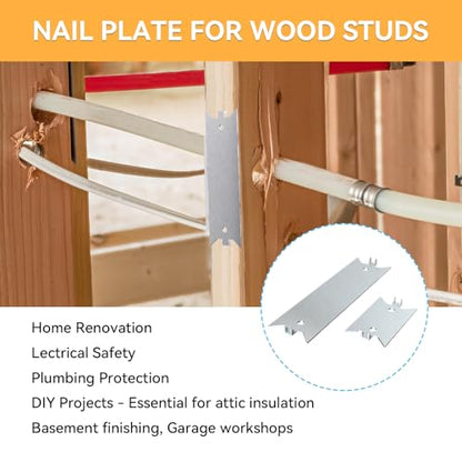 80 PCS 6 Inch Nail Plates for Wood Studs, Nail Guards Protector for Studs - size: 6 x 1.5 Inch