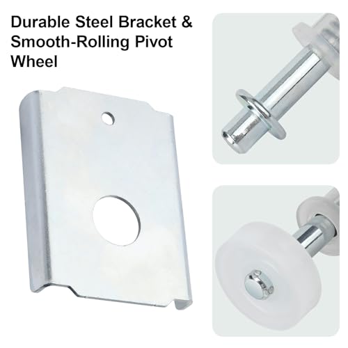 Bifold Door Repair Kit, N7192 Bi-Fold Door Repair Bracket and N 7266 Bi-Fold Door Top Pivot and Guide Wheel, for 1-3/8 in Wood Bifold Hardware Replacement Parts