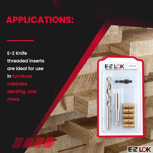 E-Z LOK Thread Repair Kit, 0.3125-18 - size: 5/16-18, style: Brass