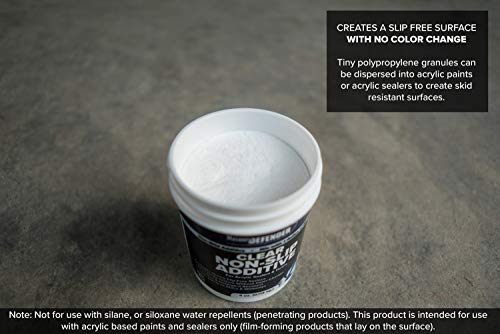 MasonryDefender Paint Additive Fine Grit 300595 - Non Slip, Clear, Floor Grip for Acrylic Sealers - 4 oz.