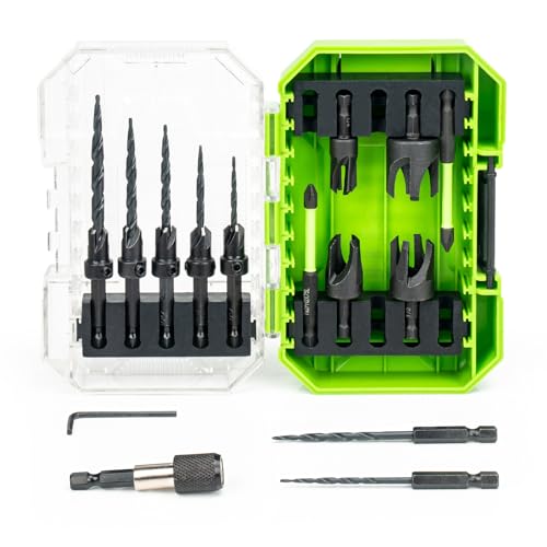 Countersink Drill Bit Set, 16PCS M2 Cobalt Woodworking Tool Set