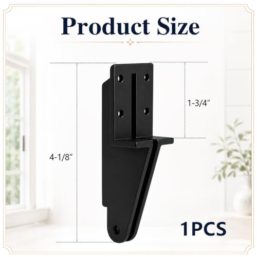 Black Door Jamb Bracket Hardware, Storm Door Closer Bracket Replacement - color: 1 Black
