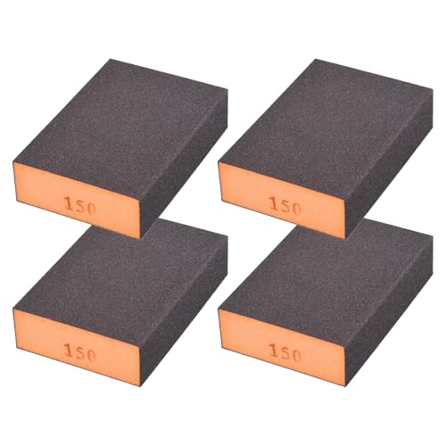 4Pcs 150Grit Sanding Sponges, Wet Dry Sanding Blocks - size: 150Grit