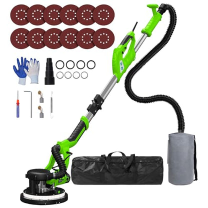 Drywall Sander, 8-Amp Drywall Sander with Vacuum Dust Collector,Light Green - color: Light Green