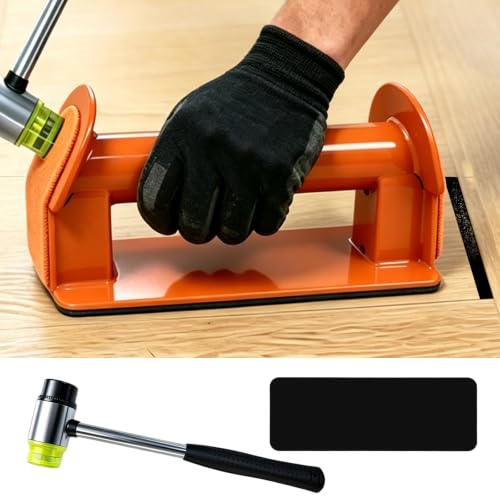 Floor Gap Fixer Tool Kit with Rubber Mallet, for Laminate Vinyl Hardwood