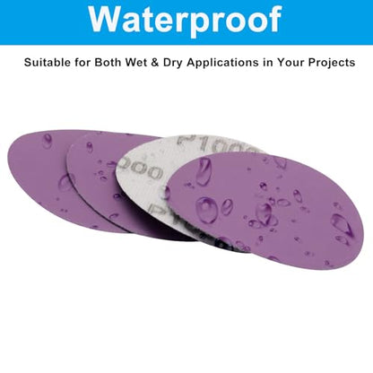 3 Inch 1000 Grit Wet Dry Sandpaper, 50 Pcs - style: Grit 1000