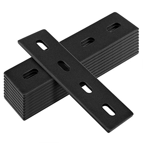 10 Pack Flat Mending Plates, Slots for 1/4" Bolts,5/32" Thick - size: 6" x 1-1/2"