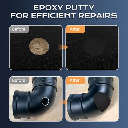 Boncart High Strength AB Epoxy Putty, 200g Steel Reinforced Repair Filler - color: 200g, Black