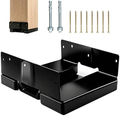 8x8 Post Base for Concrete, Inner Size 7.5"x7.5", 1 Pack, Black - color: Black, size: 8x8 1PCS
