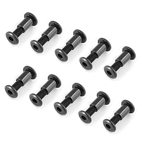M6x20mm Hex Drive Socket Cap Bolt, Black, 10 Pair (20 Piece) - color: Black, size: M6x20mm