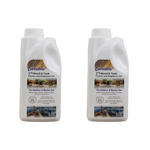 EcoDecors Loveable 2-Pack Teak Cleaner & Brightener Gel, 1L - style: 2 in 1 Teak Cleaner & Brightener Gel - 2 Pack