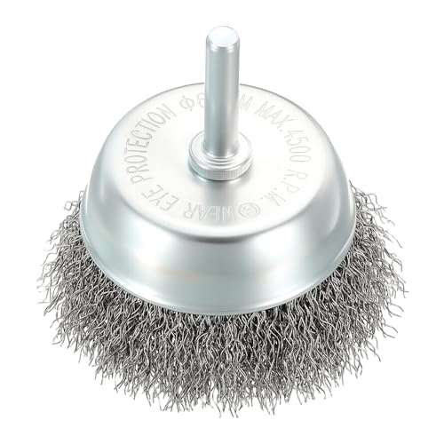 DTGN 2.5 Inch Wire Wheel Cup Brush for Drill with 1/4 Inch Round Shank