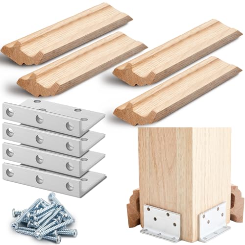 Blulu 1 Set 6" Newel Post Mounting Kit Deck Stair Floor Installation Kit - size: 6 Inch