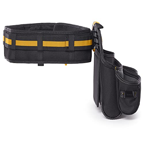 ToughBuilt ClipTech Series – 3-Piece Pro Framer Tool Belt Set, ClipTech™ Modular System with 2 Professional Pouches and Padded Belt, 1680D Heavy-Duty Construction (TB-CT-102-3P) - size: Pro Framer Rig (3 Piece)