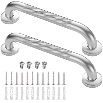 2 Pack 12 Inch Grab Bars for Bathtubs and Showers,Anti Slip Shower Grab Bar - size: 12 Inch