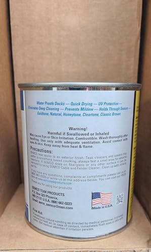 Semco Teak Sealer Honey Tone Quart Size