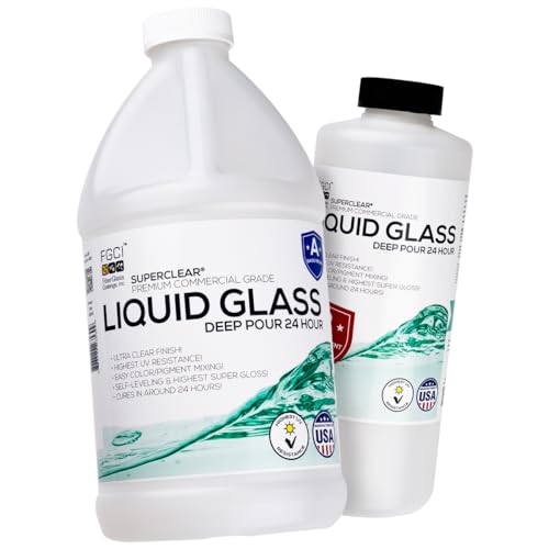 Superclear 24 Hour Fast Cure Deep Pour Epoxy Resin 0.75 Gallon Kit,1" Clear - size: 3 Quart