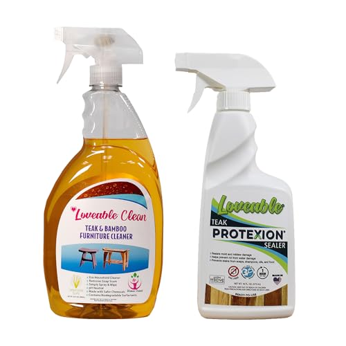 EcoDecors Teak Cleaner & Teak Sealer Kit for Wood Furniture Care - style: Teak Cleaner - Sealer Combo