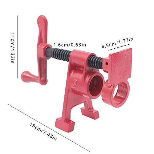 3/4" Wood Gluing Pipe Clamp Set, 4 Pack Heavy Duty Cast Iron Quick Release Bar Clamps with Support Feet, for Woodworking,Lumber Stores, Fabricators, Repair Shops
