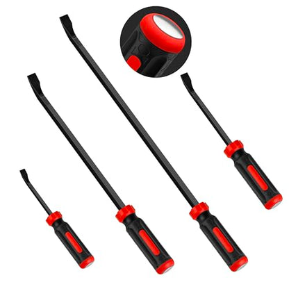 C&T 4-Piece Heavy Duty Pry Bar Set (8",12",18",24"), Mechanic Hand Tools