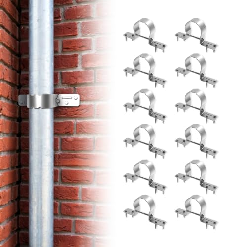 12 Pcs 2-3/8 Fence Post Brackets - Steel to Wood Fences Bracket,Galvanized Fence Brackets for Steel Posts, Fence Post Brackets for Metal Posts, Ideals for Privacy Fence, Fences Repair, and Fence Gate - color: 12Pcs 2-3/8"