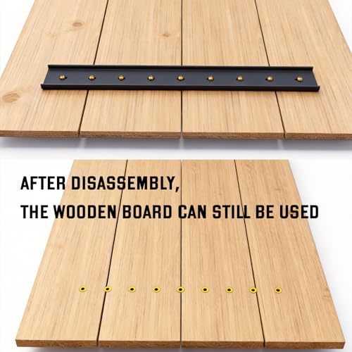 C Channel Steel Support Metal Support Bracing Hidden C Bracket for Table Top Live Edge Slab Woodworking, Black Coat Finish, 6 Holes (3 Pack, 30 Inch) - size: 30 Inch, style: 3 PACK 1