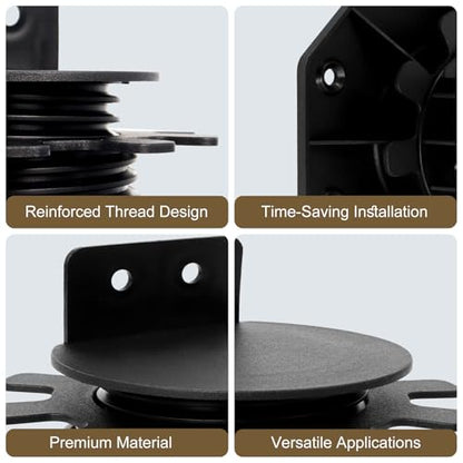 24 Pack Adjustable Deck Support Pedestal Kit 1-3/16" to 2-3/8" - size: (Kit) 1-3/16" to 2-3/8"