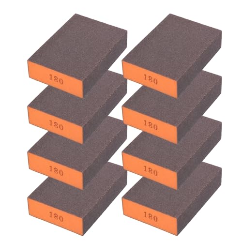 8Pcs 180Grit Sanding Sponges, Wet Dry Sanding Blocks - size: 180Grit