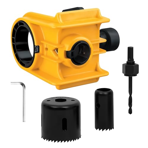 Door Lock Installation Kit, C-Clamp Design Tool-Free Clamping for Wood Doors with Adjustable Bushings, Door Knob Hole Saw Kit for Deadbolt & Knob, Easy Professional Installation Kit