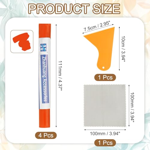 uxcell 4Pcs Wood Filler Sticks,Wood Repair Kit,Tangerine - color: Tangerine