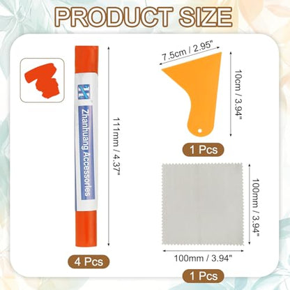 uxcell 4Pcs Wood Filler Sticks,Wood Repair Kit,Tangerine - color: Tangerine