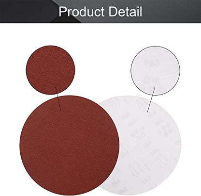 Heyiarbeit 5pcs 10" 250mm Sanding Discs 80 Grits Self Stick Adhesive Back Aluminum Oxide Sandpaper - style: 80#