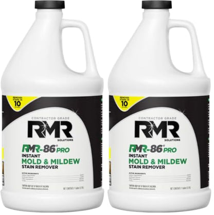 RMR-86 Pro Contractor Grade Mold Stain & Mildew Stain Remover Cleaning Solution, Professional Quality Formula, 1 Gallon (Pack of 2) - size: 128 Fl Oz (Pack of 2)