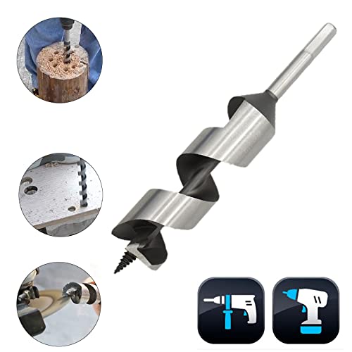 Woodworking Drill Bits, 1-19/32 Inch Diameter x 9 Inch Length, 7/16-Inch Hex Shank, Long Drill Bits Soft and Hard Wood, Plastic, Drywall and Composite Materials - size: 1 Piece 1-19/32 inch x 9 inch Auger Bit