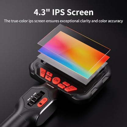 Articulating Borescope 6.2mm Endoscope Inspection Camera with Light - size: 6.2mm Articulating Borescope