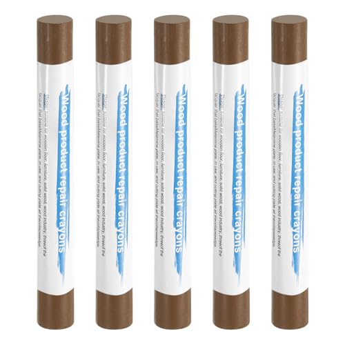 HARFINGTON 5pcs Wood Filler Sticks Wooden Wax Touch Up Furniture Repair Crayons for Scratch Hole Wood, Dark Brown B - color: Dark Brown B