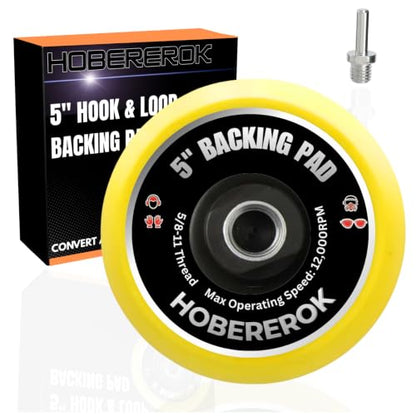 5" Hook and Loop Backing Pad, 5/8"-11 Angle Grinder Sanding Pad