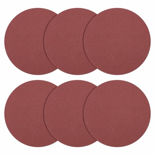DTGN 6In 180Grit Hook and Loop Sanding Disc 10Pcs Red Aluminum Oxide - color: Red, size: 6 Inch(180 Grit)