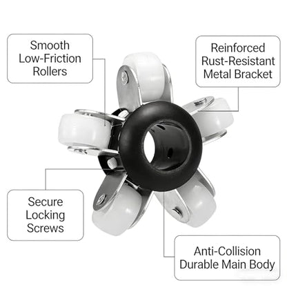 Sewer Camera Guide Wheel, 23mm 0.9" Roller Skid for Pipeline Inspection