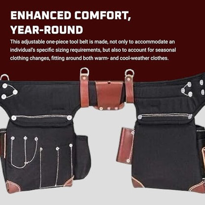 Occidental Leather Adjust-to-Fit Finisher Tool Belt Set - 23 Pockets & Tool Holders - Made in USA