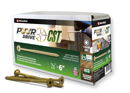 | (50-Pk) CST 5/16-inch x 6-inch T40 Star Drive Structural Screw - size: 5/16 in x 6 in